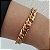 Pulseira correntaria duplo Clarissa folheado em Ouro - Imagem 1